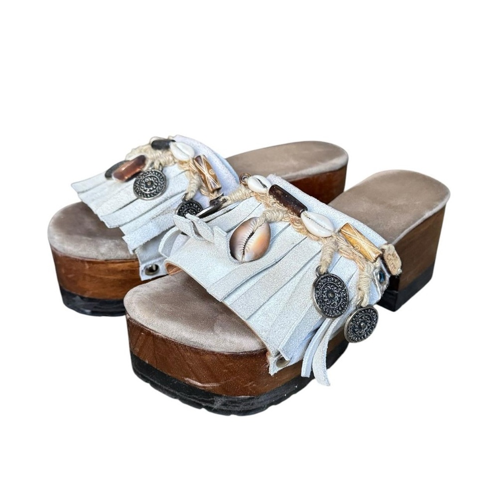 Women's White Platform Sandals
